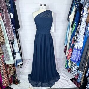 NWT🤩 |•BILL LEVKOFF•| GORGEOUS Navy Blue Formal Goddess Gown Size 0